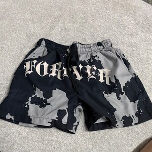 H&M Kids Black and Gray Graphic Shorts